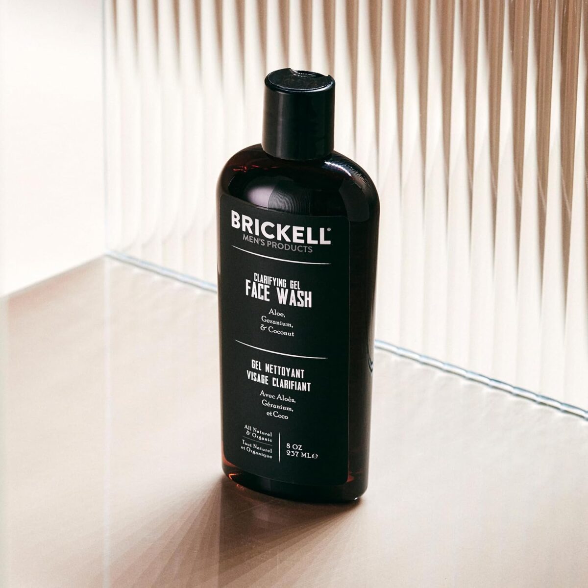 Brickell Mens Clarifying Gel Face Wash for Men Natural and Organic Rich Foaming Daily Facial Cleanser Formulated With Geranium Coconut and Aloe 8 Ounce Scented Brickell Men's Clarifying Gel Face Wash for Men, Natural and Organic Rich Foaming Daily Facial Cleanser Formulated With Geranium, Coconut and Aloe, 8 Ounce, Scented