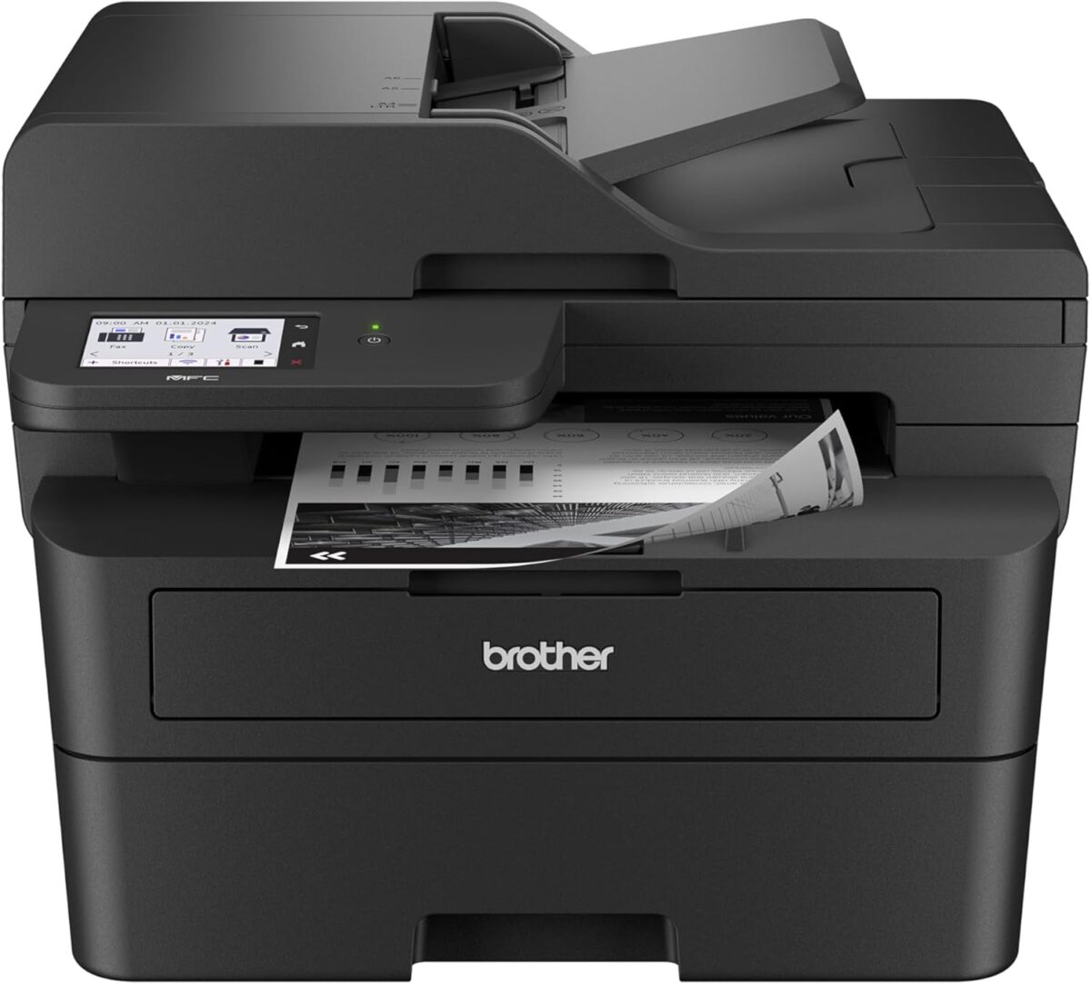 Brother Professional Laser Printer with Scanner, Wireless Duplex Printing and Scanning, Cloud-Ready 3.5 in Touchscreen for Small Business (MFC-L2900DW), Works with Alexa