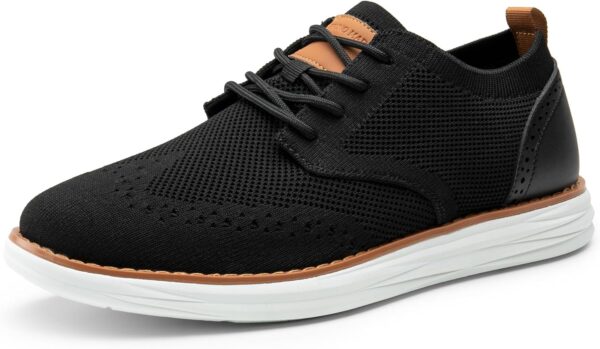 Bruno Marc Men’s KnitFlex Craft Mesh Oxfords Sneakers Casual Dress Lace-Up Lightweight Walking Shoes