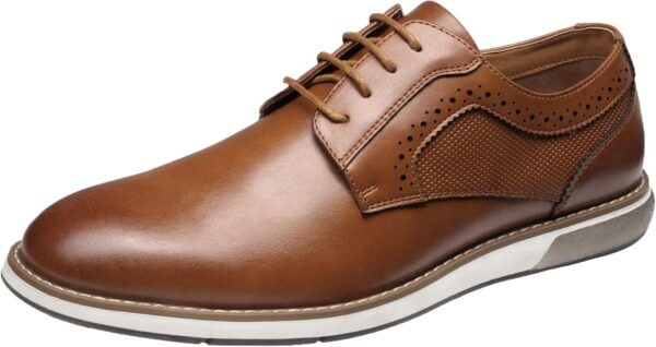 Bruno Marc Men’s Plain Toe Oxford Shoes Business Formal Derby Dress Sneakers Crossflex GentEdge