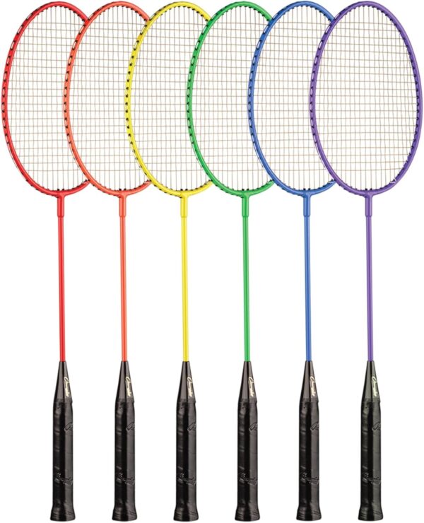 Champion Sports Tempered Steel Badminton Rackets Set of 6
