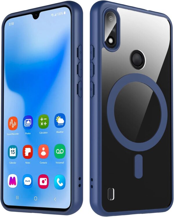Compatible with Gabb Phone 4 Case Clear,Magnetic,Non-Yellowing,Anti-Scratch,Military Grade Drop Protection,Shockproof Slim Case,Blue