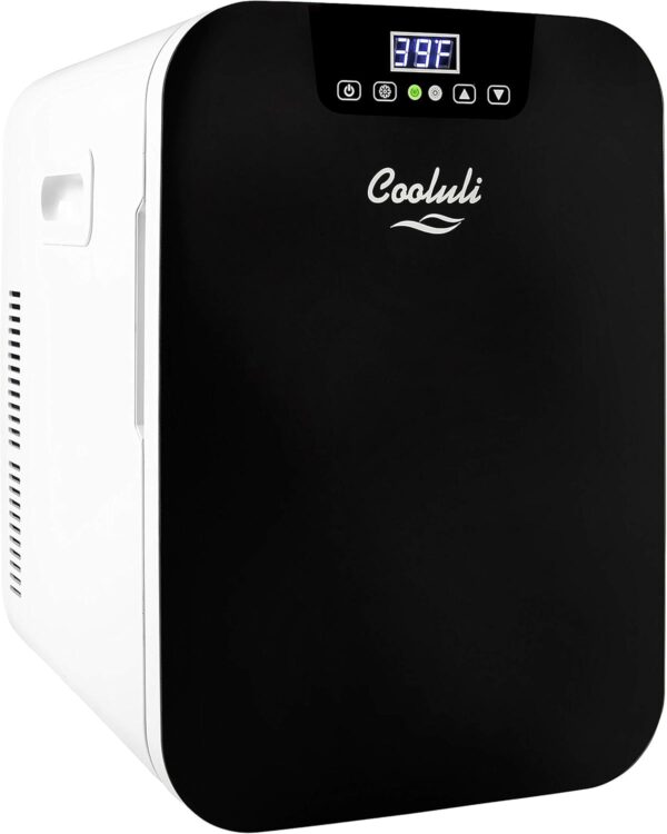 Cooluli 20 Liter Mini Fridge with Temperature Control – Black