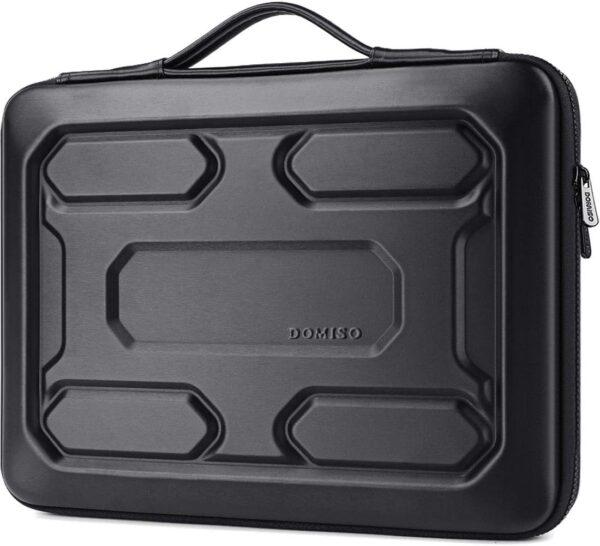 DOMISO 17 inch Laptop Sleeve with Handle Shockproof Computer Bag Waterproof EVA Protective Carrying Case for 17.3″ MSI GS73VR Stealth Pro/HP Envy 17/LG Gram 17″/ROG Strix GL702VS, Black