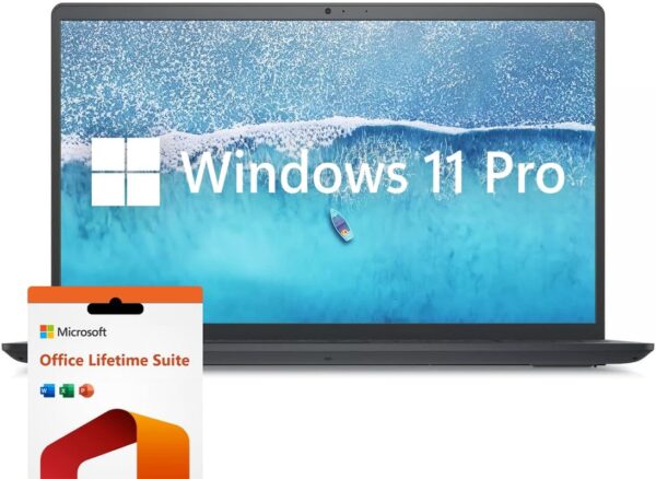 Dell Inspiron 15.6″ Laptop Computer, Windows 11 Pro Laptop 32GB RAM 1TB SSD, Intel Core i7-1255U Processor, 1920 x 1080 IPS 120Hz Display, Microsoft Office Lifetime License, Numeric Keypad, Black