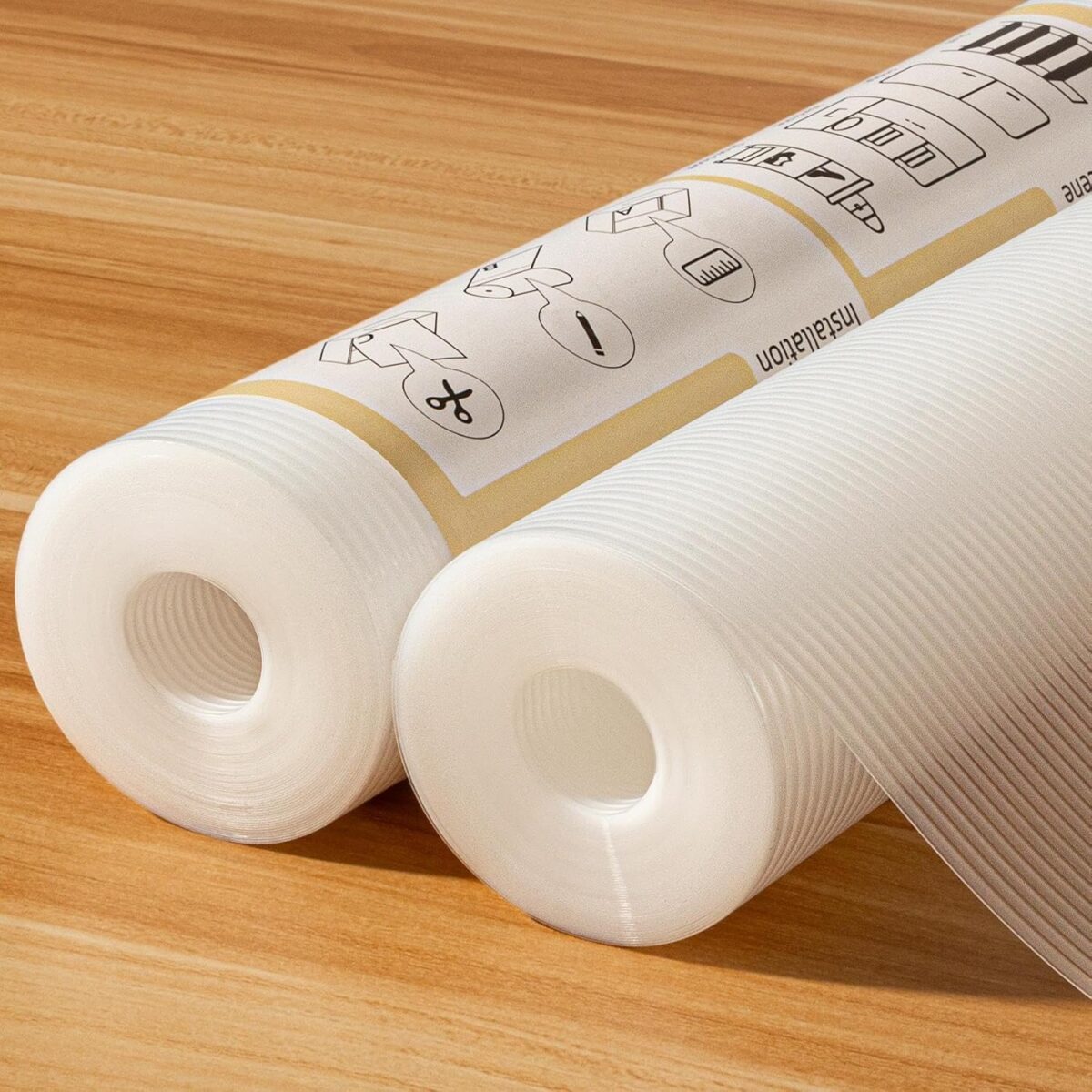 FEXIA Shelf Liners for Kitchen Cabinets Non-Slip Drawer Liner 16 Inches x 20 FT Waterproof & Oil-Proof Non Adhesive Durable Material Fridge Liner for Shelves (2 Rolls)