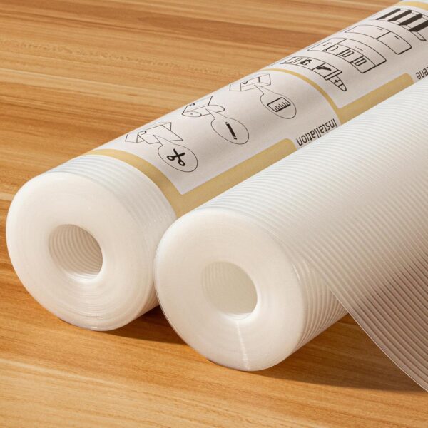 FEXIA Shelf Liners for Kitchen Cabinets Non-Slip Drawer Liner 16 Inches x 20 FT Waterproof & Oil-Proof Non Adhesive Durable Material Fridge Liner for Shelves (2 Rolls)