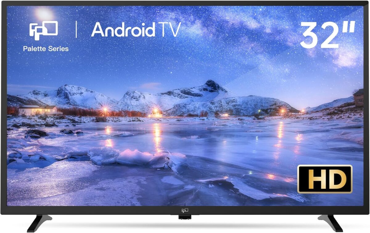 FPD 32 Inch Smart TV 720p HD Flat Screen Television (P-Series) with Google Play, Small LED Tvs for Living Room, Google Cast Built-in, Thin Streaming Live Android TV with WiFi, Bluetooth (2025 Model)