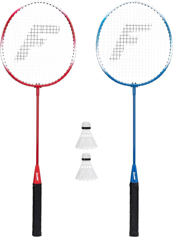 Franklin Sports Badminton Racket + Birdie Set – Replacement Badminton Equipment for Kids + Adults – 2 Player – 4 Player Badminton Racket Sets
