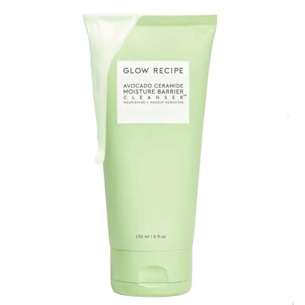 Glow Recipe Avocado Ceramide Facial Cleanser for Dry Skin – Hydrating Gel to Foaming Face Wash for Women & Men – Gentle Moisture Barrier Repair with Hyaluronic Acid & Colloidal Oatmeal, 150ml