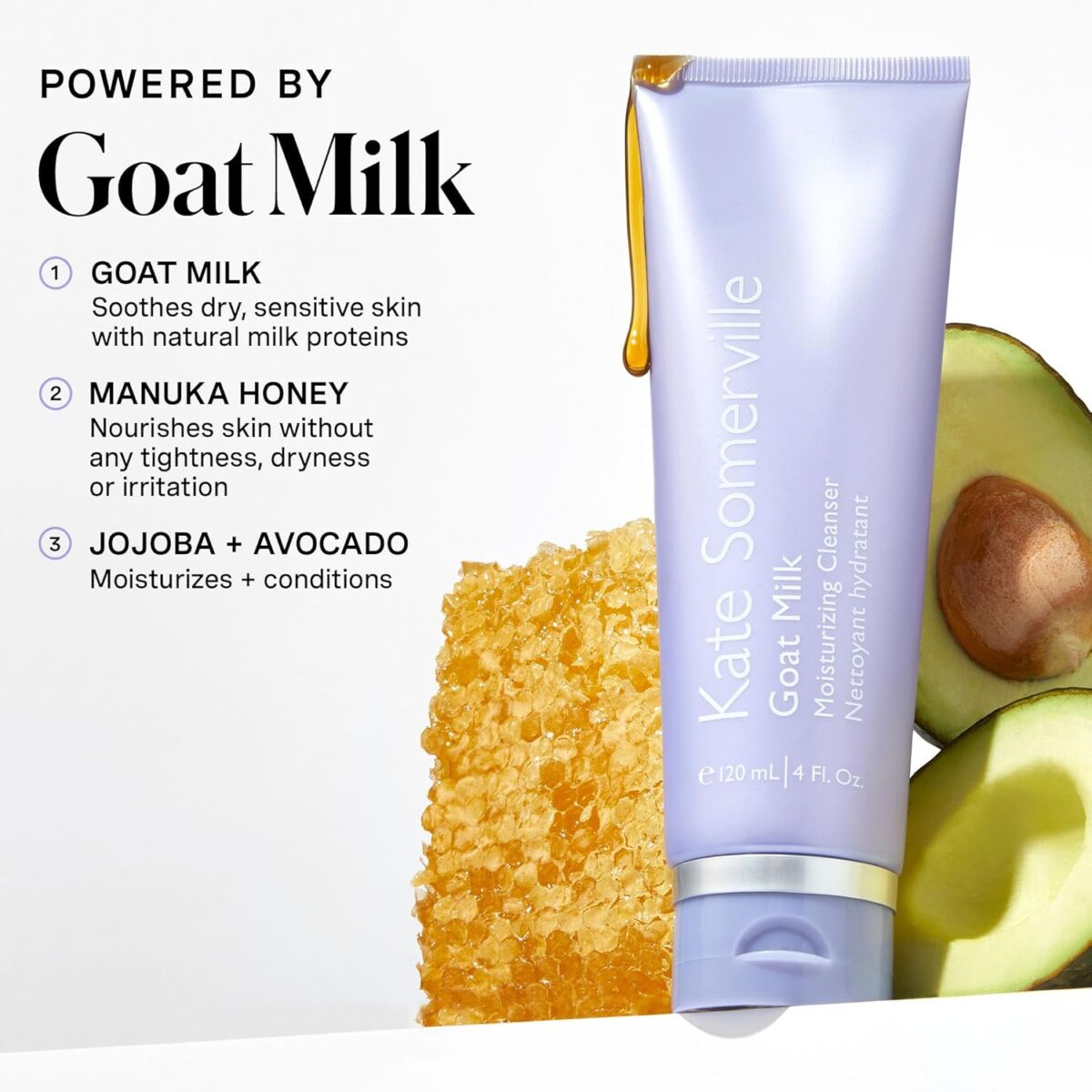 Goat Milk Moisturizing Cleanser Gentle Daily Face Wash Relieves Dry Skin Tightness Goat Milk Moisturizing Cleanser, Gentle Daily Face Wash, Relieves Dry Skin & Tightness