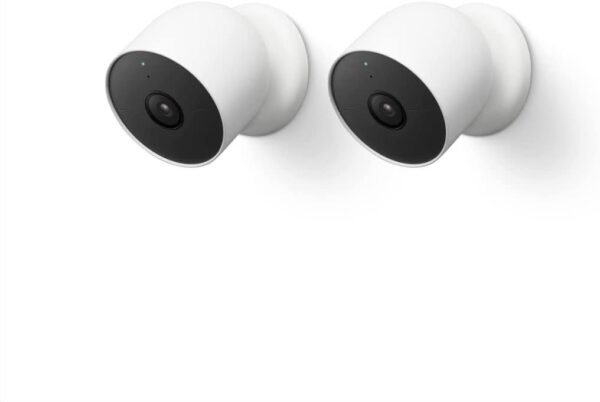 Google Nest Cam Outdoor or Indoor, Battery – 2nd Generation – 2 Count (Pack of 1)
