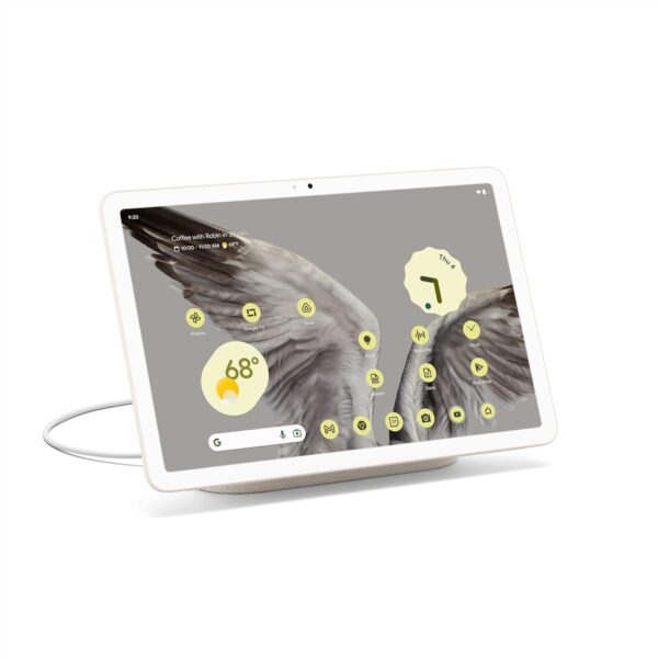 Google Pixel Tablet with Charging Speaker Dock – Android Tablet with 11-Inch Screen, Smart Home Controls, and Long-Lasting Battery – Porcelain/Porcelain – 128 GB