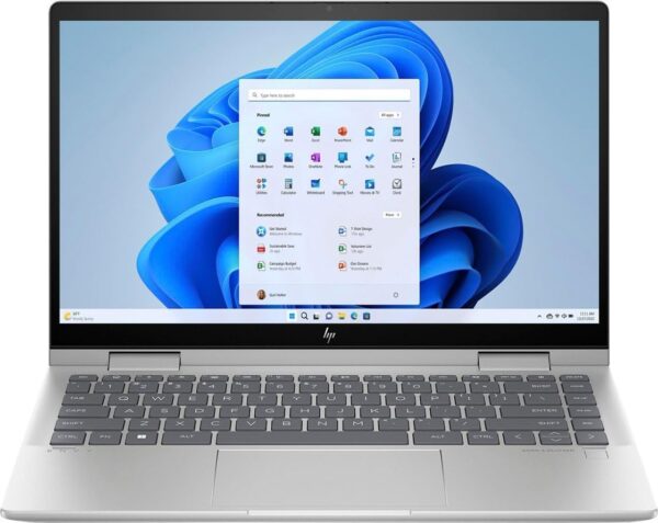 HP Envy 2-in-1 14″ Full HD Touch-Screen Laptop, 8GB RAM, 512GB SSD, Intel Core i5 1335U, Intel Iris Xe Graphics, Fast Charge, Fingerprint, Backlit KB, Win11, Natural Silver, W/GaLiMu