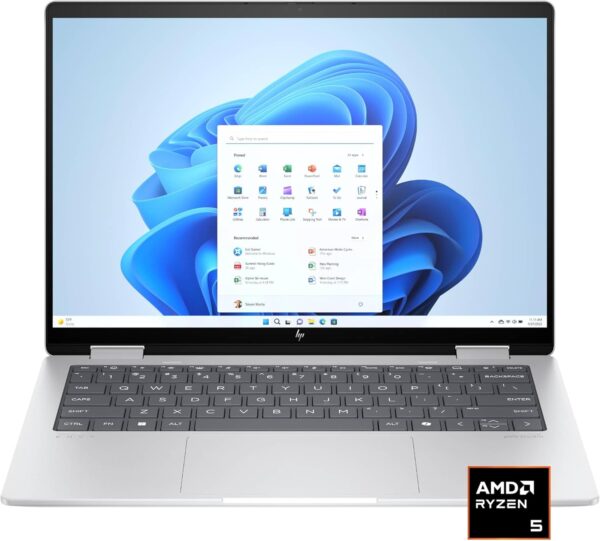 HP – Envy 2-in-1 14″ Wide Ultra XGA Touch-Screen Laptop – AMD Ryzen 5-16GB Memory – 512GB SSD – Glacier Silver Windows AI: Copilot 14-fa0013dx
