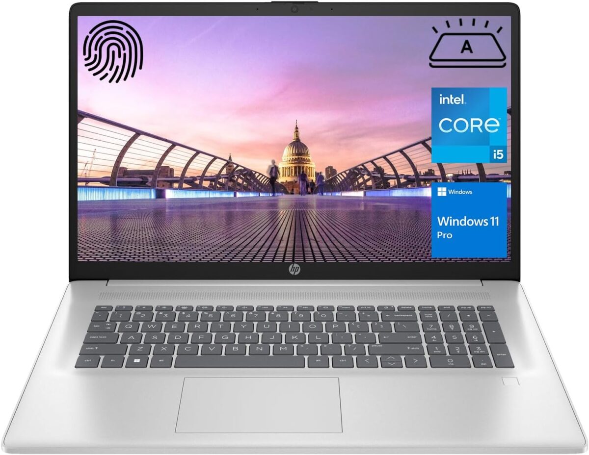 HP Essential Business Laptop, 17.3″ FHD Display, Intel Core i5-1334U, 32GB RAM, 1TB PCIe M.2 SSD, Wi-Fi 6, Webcam, Backlit Keyboard, Windows 11 Pro, Silver