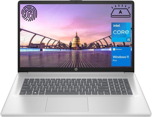 HP Essential Business Laptop, 17.3″ FHD Display, Intel Core i5-1334U, 32GB RAM, 1TB PCIe M.2 SSD, Wi-Fi 6, Webcam, Backlit Keyboard, Windows 11 Pro, Silver