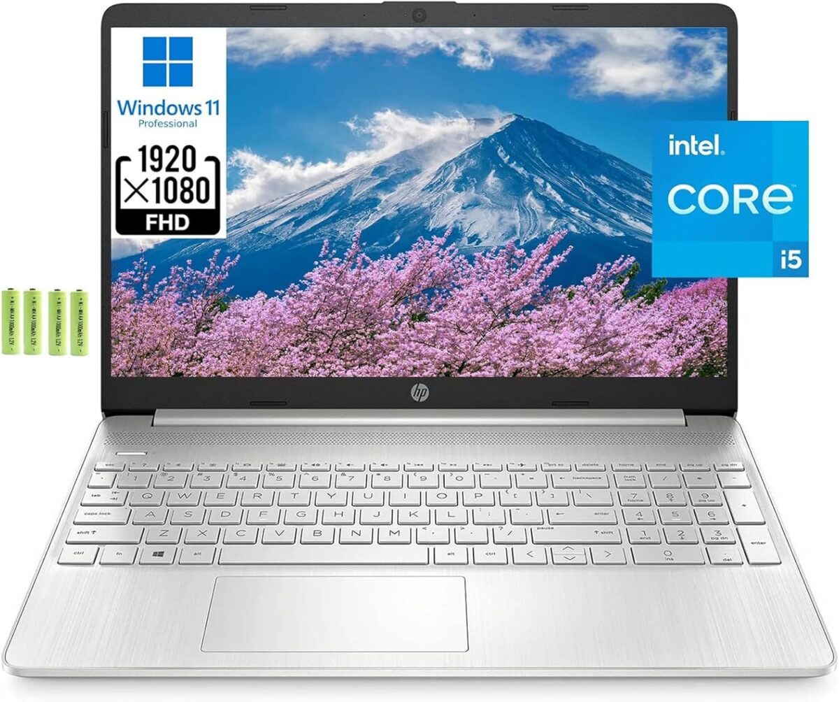 HP Windows 11 Pro 15 15.6″ FHD Business Laptop Computer,11th Gen Intel Core i5-1135G7, 16GB RAM 512GB SSD, Intel Iris Xe Graphic, Numeric Pad, Long Battery Life, Wi-Fi 5, Bluetooth 4.2, USB, w/Battery
