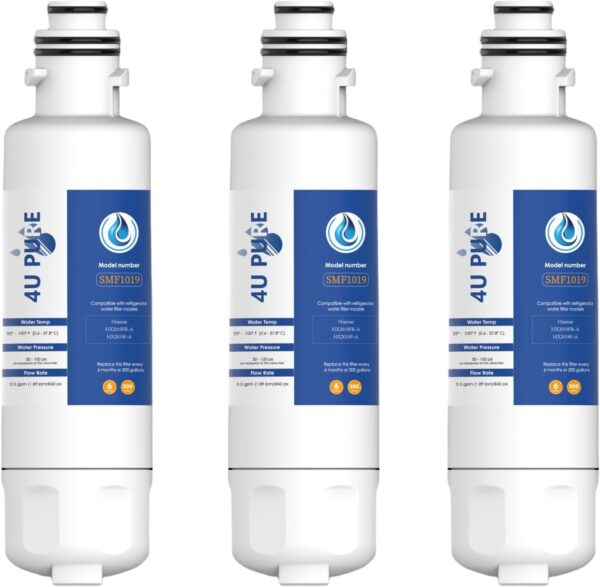 HX2019F-A HX2019FR-A Water Replacement, Compatible With Hisense HRM260N6TSE, HRFD560SW, HRCD585BW, HRFD634BW, HRCD650BW, HRCD586TBWB and Mora MRM260N6TSE, 3 Count