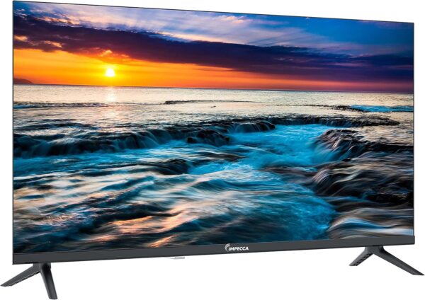 Impecca 32” LED TV 720P HD, HDMI & USB Ports Full Function Remote Control Built-in Stereo Speakers Wall Mountable Frameless Design, None-Smart