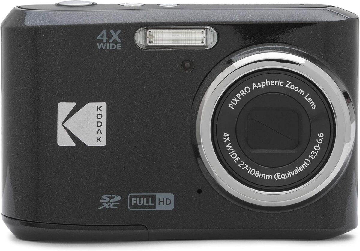 KODAK PIXPRO Friendly Zoom FZ45-BK 16MP Digital Camera with 4X Optical Zoom 27mm Wide Angle and 2.7″ LCD Screen (Black)