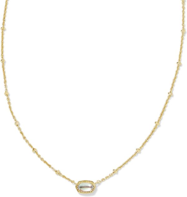 Kendra Scott Mini Elisa 14k Gold-Plated Satellite Short Pendant Necklace, Fashion Jewelry for Women