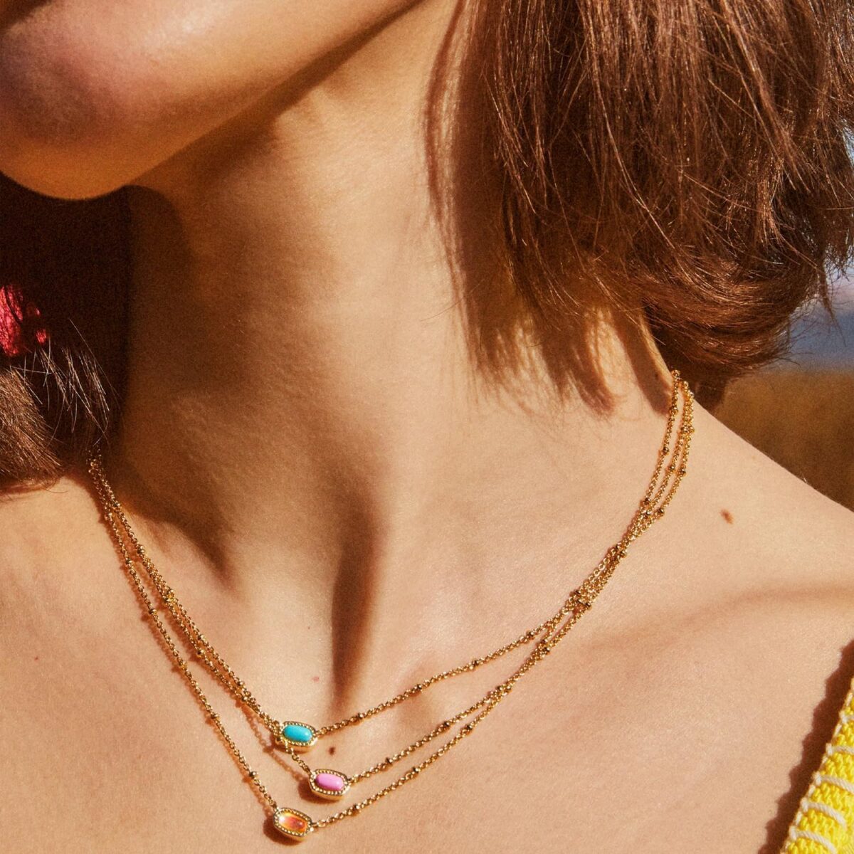 Kendra Scott Mini Elisa 14k Gold Plated Satellite Short Pendant Necklace Fashion Jewelry for Women Kendra Scott Mini Elisa 14k Gold-Plated Satellite Short Pendant Necklace, Fashion Jewelry for Women