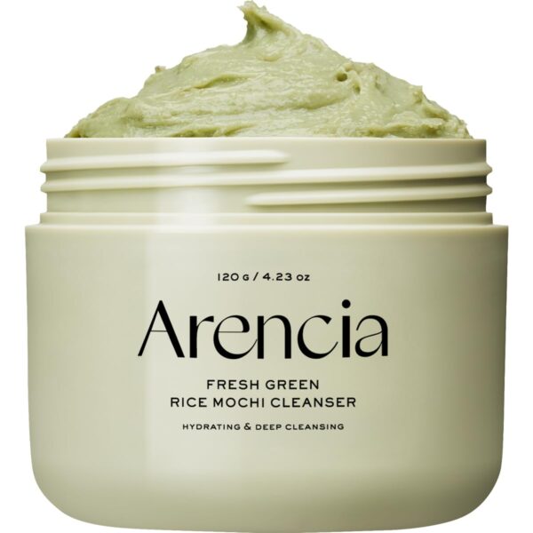 Korean Rice Mochi Face Cleanser – Face Mask, Foaming Cleanser, Gentle Scrub All in One – Deep Cleansing, Moisturizing, Pore Minimizing, Removing Blackhead- with Rice Water & Green Tea, Mugwort