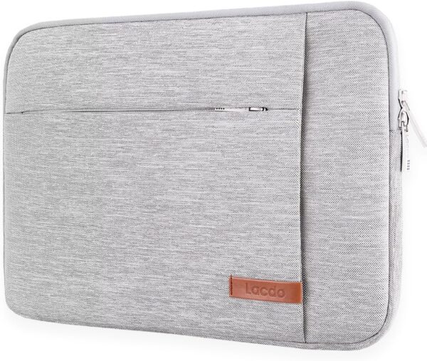 Lacdo 13 inch Laptop Sleeve Case for 13 inch New MacBook Air M4 A3240 2025, M3 A3113, M2 A2681, M1 A2337 | 13″ MacBook Pro M2/M1 A2338 A2251 A2289 | 13″ iPad Air M3 / iPad Pro M4 Computer Bag, Gray