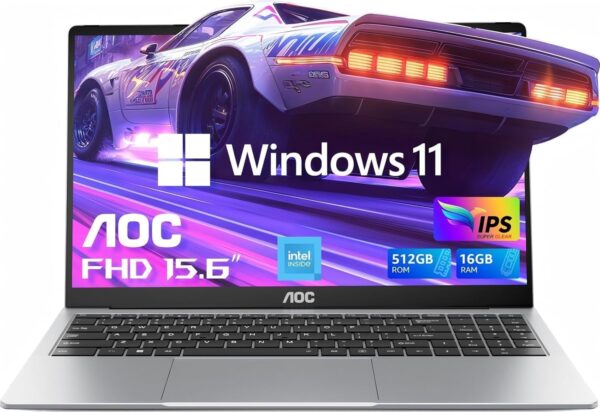 Laptop Computer 16GB RAM 512GB SSD Work Laptops 15.6 Inch FHD Screen Premium Laptop (Up to 3.6GHz) Windows 11 Laptop Computer, Light&Thin, Metal Shell, Webcam, Type-C, USB3.2