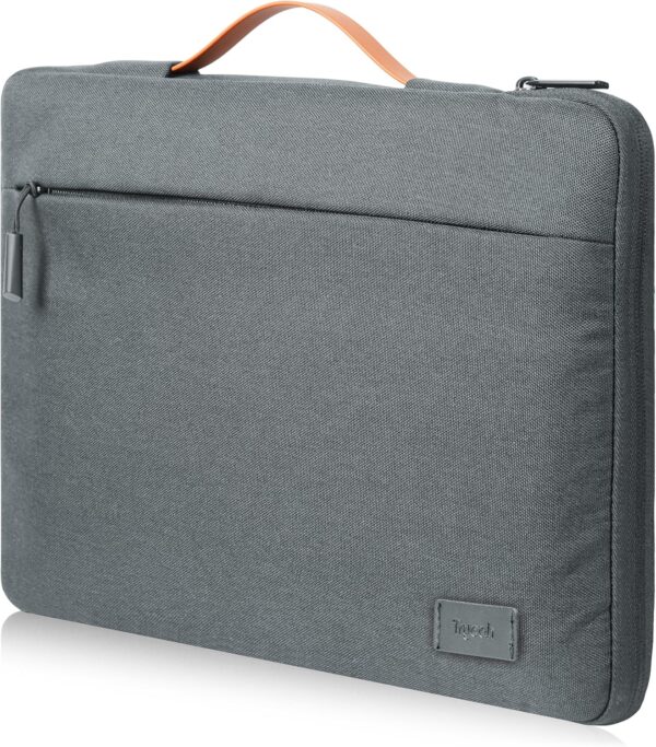 Laptop Sleeve 14 inch Waterproof Laptop Case 360 Protective Shockproof 14 inch Computer Bag with Pocket for 14″ MacBook, HP, Dell, Lenovo, Acer,other 14″ Laptop, Gray