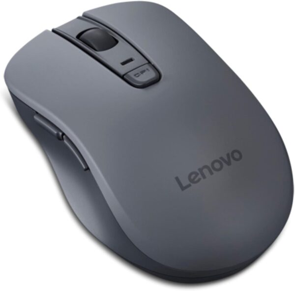Lenovo WL310 Bluetooth Silent Mouse – Ergonomic Wireless Mouse for Laptop – Adjustable DPI – Silent Clicks – Bluetooth 5.0 – Portable for Windows, Mac, and Chromebook – Compact Grey Computer Mouse