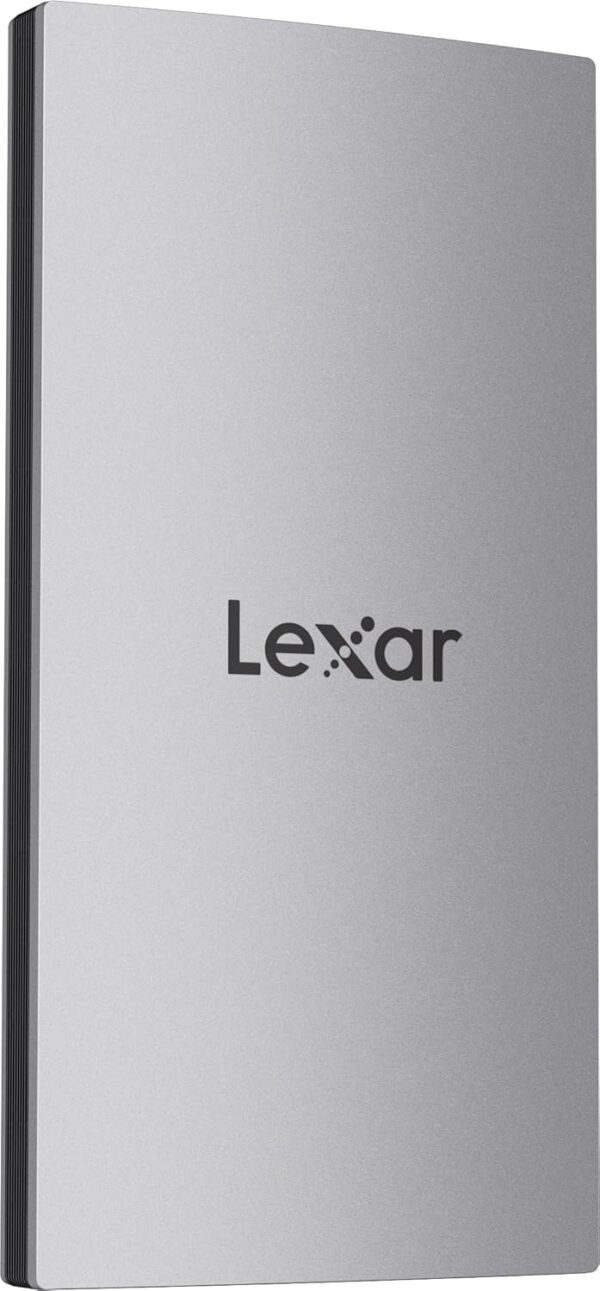 Lexar 2TB ES3 Portable SSD, Up to 1050MB/s Read & 1000MB/s Write, Compatible with PC & Mac, Tablets & iPad, External Solid State Drive, Silver (LES3XXX002T-RNSAU)