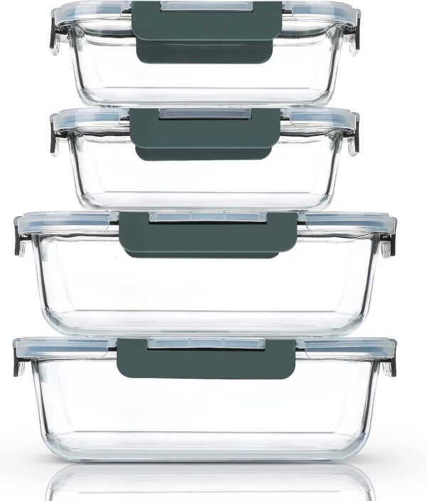 M MCIRCO [80 oz & 36 oz Extra Large Glass Food Storage/Baking Containers Set with Lids, 2 Pack 80 oz(10 cup)&2 Pack 36 oz (4.5 cup) Airtight Glass Container,Microwave,Oven,Freezer and Dishwasher M MCIRCO [80 oz & 36 oz Extra Large Glass Food Storage/Baking Containers Set with Lids, 2 Pack 80 oz(10 cup)&2 Pack 36 oz (4.5 cup) Airtight Glass Container,Microwave,Oven,Freezer and Dishwasher
