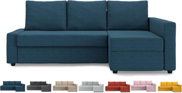 MASTERS OF COVERS Snug Fit Friheten Slipcover for The IKEA Friheten with Chaise Corner Cover, Sofa Bed Cover, Sectional Slipcover Replacement (Navy Blue)（Cover Only！Not Sofa！）