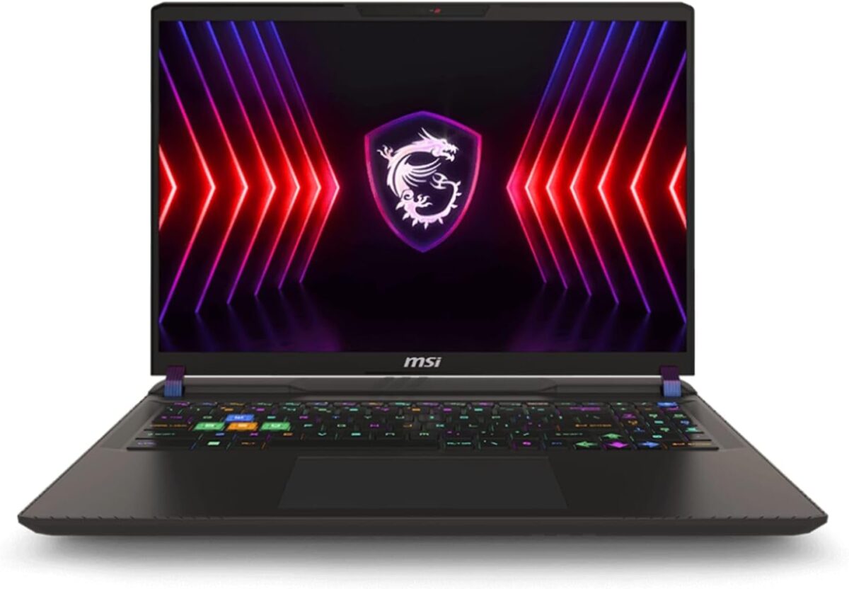 MSI Vector 16 HX A14V Laptop | 16″ 2560×1600 QHD+ | Core i9-14900HX – 1TB SSD Hard Drive – 32GB RAM – Nvidia GeForce RTX 4080 | 24 cores @ 5.8 GHz – 12GB GDDR6X Win 11 Pro Black