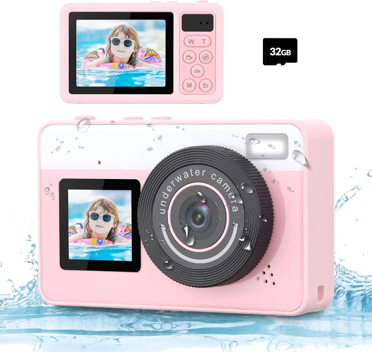 Mafiti Underwater Camera 10FT Waterproof Camera Snorkeling Compact Floatable Digital Camera for Kids Teenagers Adults Surfing Swimming and KayakingPink Mafiti Underwater Camera 10FT Waterproof Camera Snorkeling, Compact Floatable Digital Camera for Kids Teenagers Adults, Surfing Swimming and Kayaking,Pink