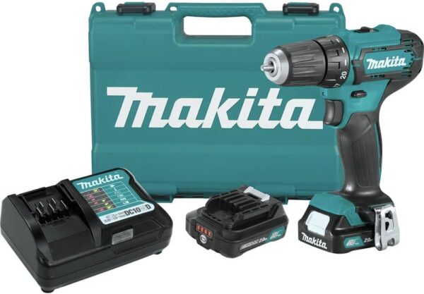 Makita FD09R1 12V max CXT® Lithium-Ion Cordless 3/8″ Driver-Drill Kit (2.0Ah)