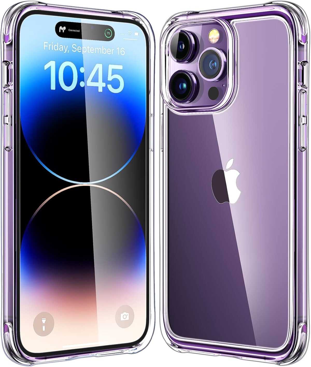 Mkeke for iPhone 14 Pro Max Case Clear, [Not-Yellowing][Military-Grade Drop Protection] Shockproof Protective Phone Cases 2022