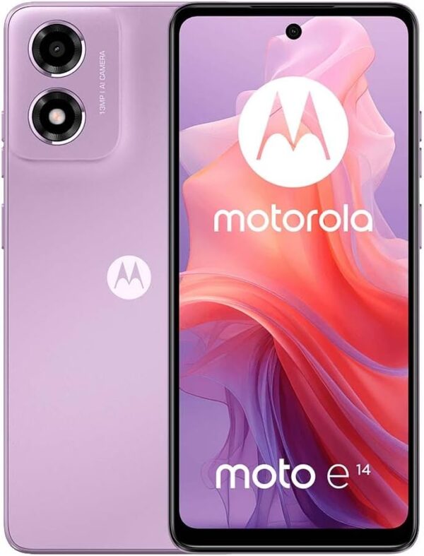 Motorola Moto E14 XT2421-12 Dual Sim | 2GB Ram + 64GB Storage | GSM Factory Unlocked | International Model – (Lavender)