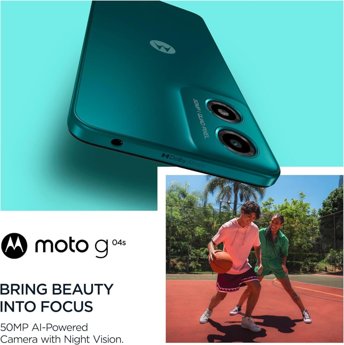 Motorola Moto G04s XT2421 7 4GLTE Dual SIM 6.56 90Hz Display 1284GB Factory GSM Unlocked International Model Green Motorola Moto G04s XT2421-7 4G/LTE Dual SIM, 6.56" 90Hz Display, 128/4GB, Factory GSM Unlocked | International Model - (Green)