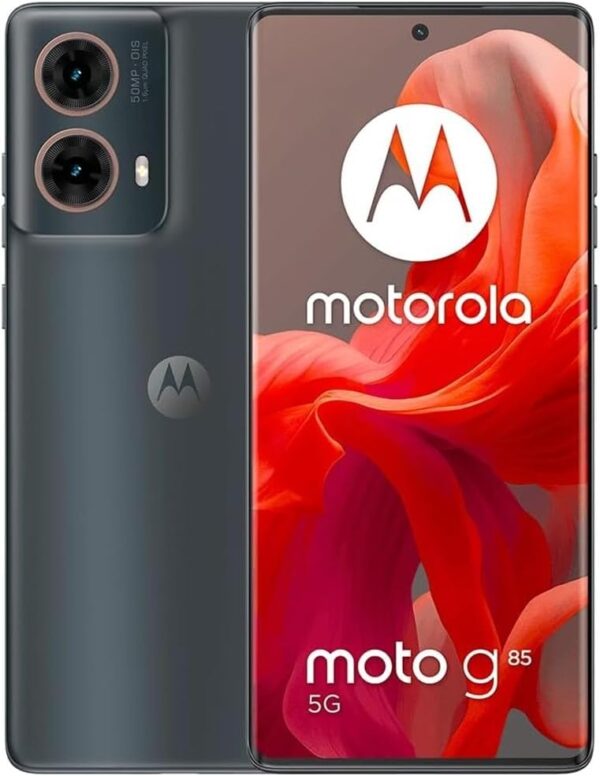 Motorola Moto G85 5G (256GB, 8GB) 6.67″ 3D Curved pOLED, Android 14 (International Model Unlocked for T-Mobile Mint Tello & Global ) XT2427-1, Blue