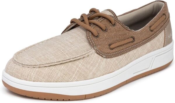 Nautica Men’s Casual Boat Shoes, Moc-Toe Loafers with Cushioned Insole, Deck Fashion Sneaker