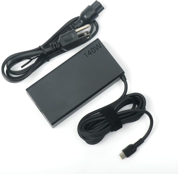 New Slim 140W Watt USB-C AC Adapter Charger Fit for Lenovo Slim Pro 7 9, Yoga Pro 9 7, Yoga 9i,Legion 9, Legion Pro 5 5i 7 7i,ThinkPad Z16, Yoga Slim 7 5 Laptop Replacement Type C Power Supply Cord