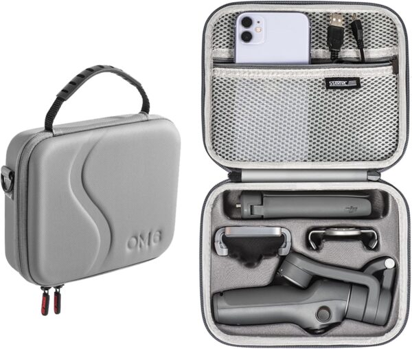 Osmo Mobile 6 Case, Waterproof Portable Storage Bag for DJI Osmo Mobile 6 with Shoulder Strap for Gimbal Stabilizer, Compatible with Smartphone Accessories