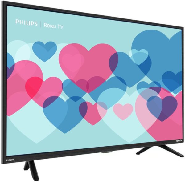 PHILIPS Television Smart TV 32 Inch LED LCD Screen Class FHD 1080p Series 6000 R0ku TV Compatible with Siri or Hey Google 32PFL6573/F7 (Refurbished)