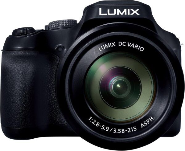 Panasonic LUMIX FZ80D Point and Shoot Digital Camera 4K Photo/Video Recording with Power Optical Image Stabilizer, Vlogging Camera with 60X Optical Zoom & 20-1200mm Wide-Angle Lens – DC-FZ80D