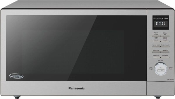 Panasonic NN-SD78LS 1.6 cu.ft Cyclonic Inverter Countertop Microwave Oven 1250Watt Power with Genius Sensor Cooking, cft, 19.44″D x 21.88″W x 11.94″H,Stainless Steel