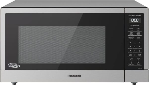 Panasonic NN-SN76LS 1.6 cu.ft Cyclonic Inverter Countertop Microwave Oven 1250Watt Power with Genius Sensor Cooking, 19.44″D x 21.88″W x 11.94″H, Stainless Steel Panasonic NN-SN76LS 1.6 cu.ft Cyclonic Inverter Countertop Microwave Oven 1250Watt Power with Genius Sensor Cooking, 19.44″D x 21.88″W x 11.94″H, Stainless Steel