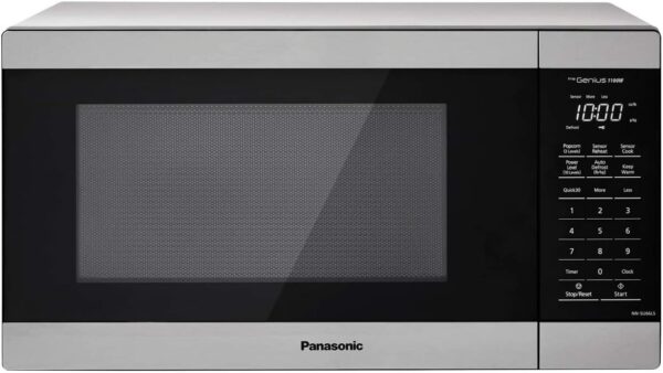 Panasonic NN-SU66LS 1100W with Genius Sensor Cook and Auto Defrost Countertop Microwave Oven, 1.3 cu ft, Stainless Steel